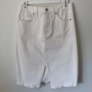 *NWT* Madewell White denim skirt